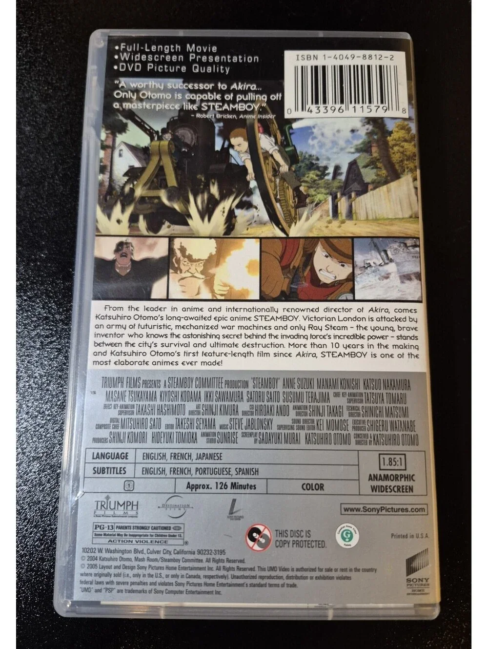 Steamboy Director's Cut UMD-Movie (2005, Sony PSP) No Inserts